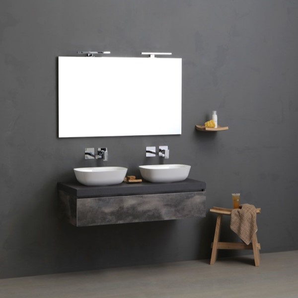 MOBILIER BAIE CU LAVOAR DUBLU, MODERN