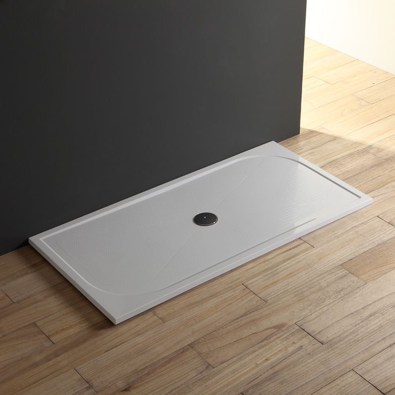 Model instalare de sprijin, cadita de dus subtire, 80x140 cm, din marmura compozita, Klio